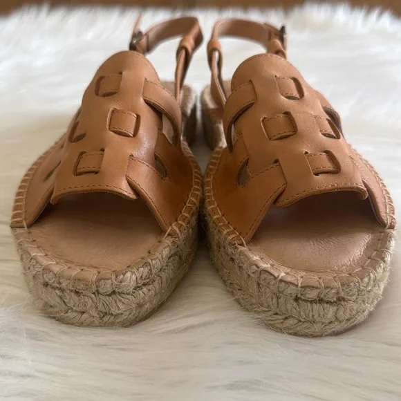 Soludos Sanibel Fisherman Leather Espadrille Sandals Sahara Pink Size 7.5 - Picture 3 of 16